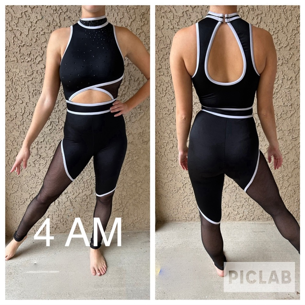 Black/white unitard